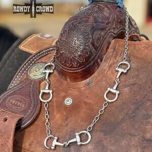 Western Equestrian Snaffle Horse Bit Link Layering Necklace